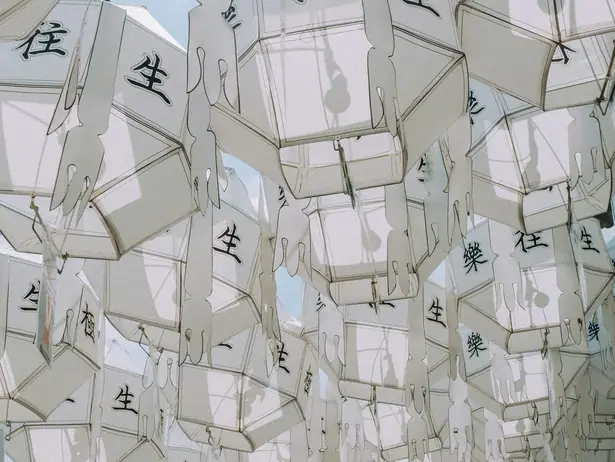 광통교 부근 산책로의 야간 전경